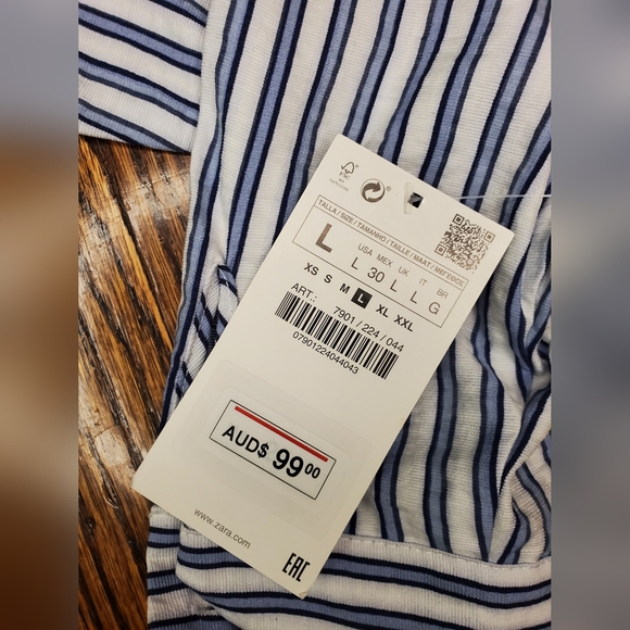 Zara Striped Midi Dress - Picture 6 of 10